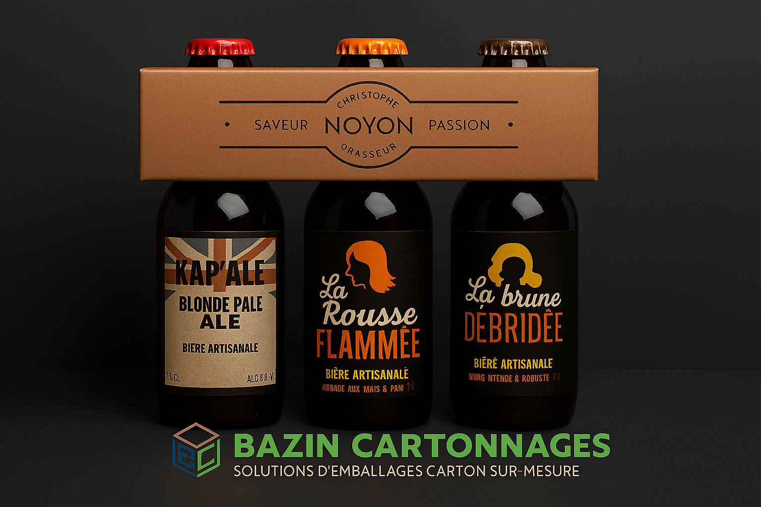 Fourreau 3 bouteilles 33 cl – Impression numérique personnalisée